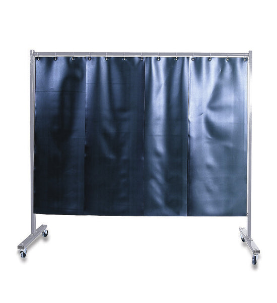 1-panel mobile protective screen with strip curtain
