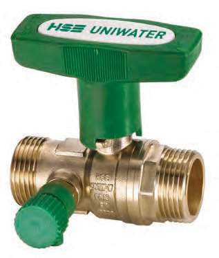 Сферичен кран HSE UNIWATER 1438 CW617N с ISO‑T ръкохватка