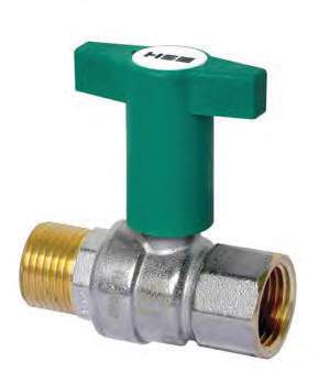 Сферичен кран HSE UNIWATER хром, PN42, CW617N, стоманен лост, PTFE уплътнение