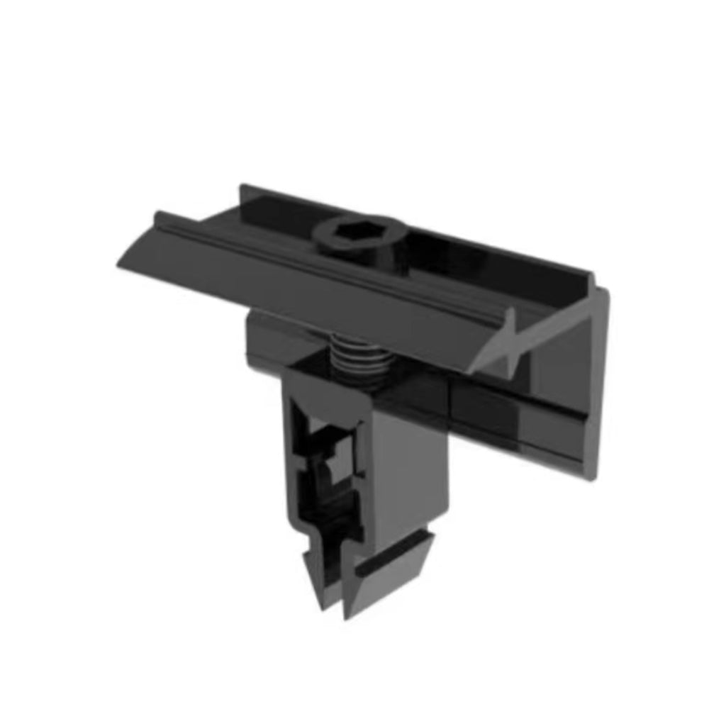 Пакет от 50 броя крайни скоби за соларен панел 03 CLICK, (30mm,35mm,40mm. Черен+Пружина), L=60mm
