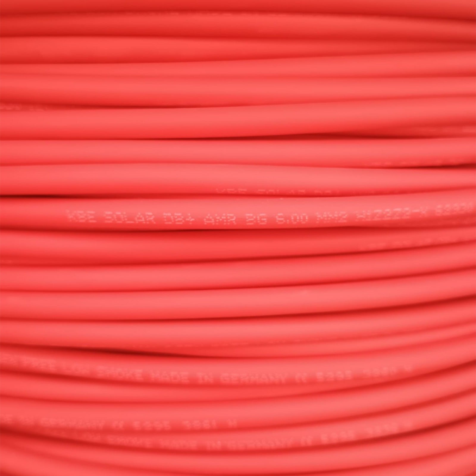 KBE SOLAR CABLE + AMR BG H1Z2Z2-K 1×6 mm² | Червен | 1500V DC | R500 – (TUV)
