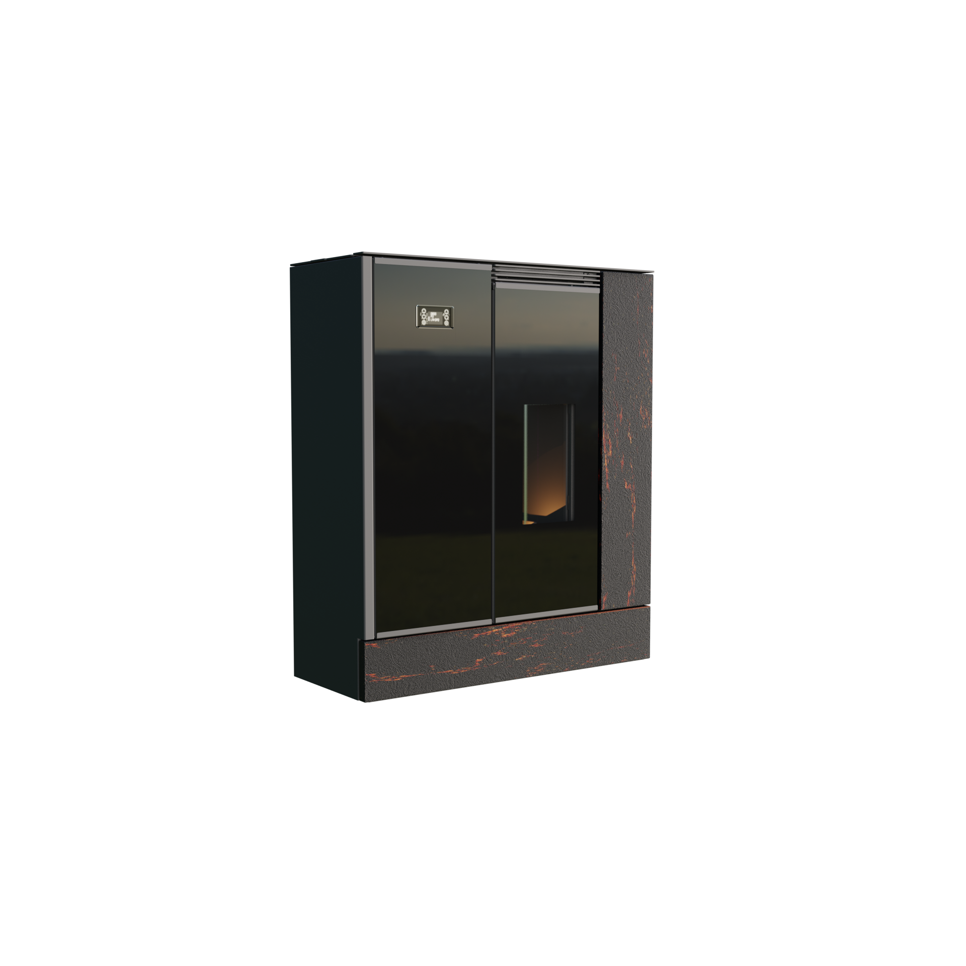 OPOP LP6 AQUA Sandstone - Pellet fireplace with water heat exchanger 6.9 kW