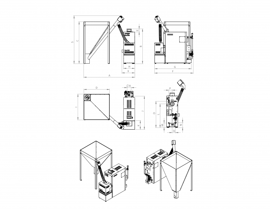 OPOP BIOPEL MINI PLUS CA SET 30 kW (бункер 220 kg)