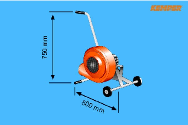 Kemper / Кемпер Смукателен вентилатор: 2.000 m³/h, двигател: 0,75 kW · 1 x 230 V / 50 Hz