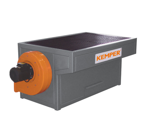 Kemper extraction capacity: 3,000 m³/h · 1,5 kW · 3 x 400 V · 50 Hz table dimensions: w = 1,500 mm, d = 800 mm, h = 850 mm