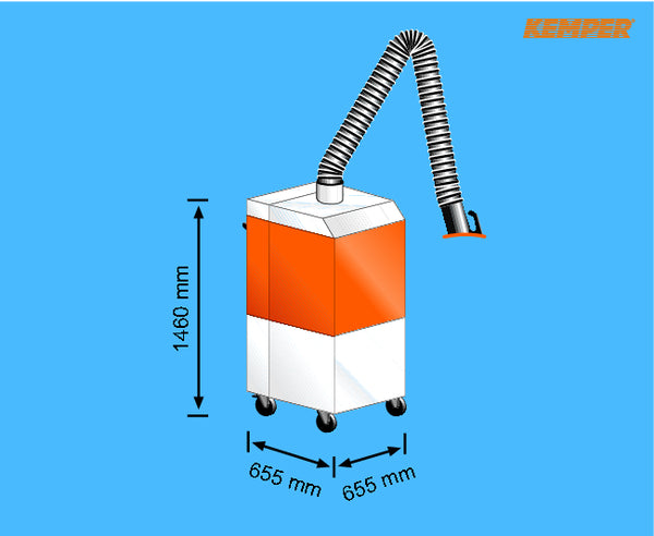 Kemper Filter-Master XL with one exhaust arm, 2,0 m, Ø 150 mm