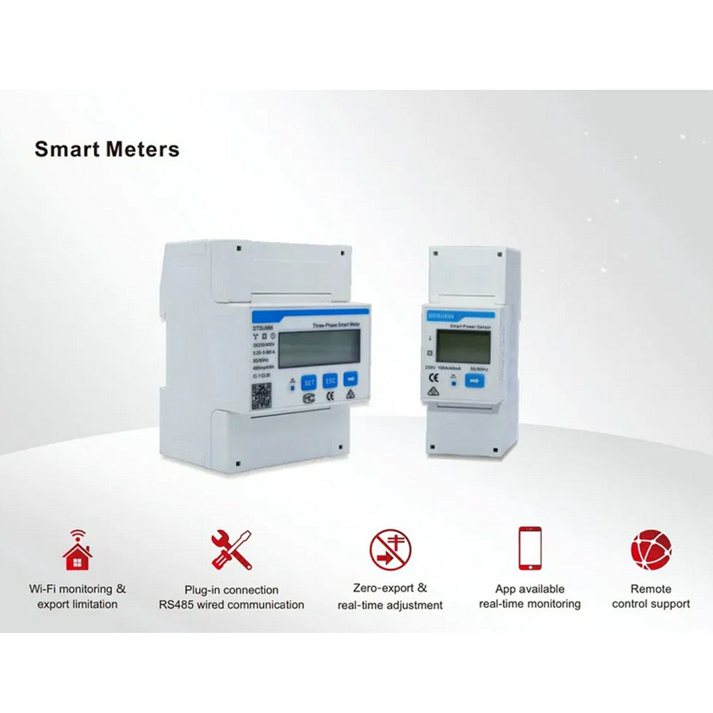 Монофазен смарт метър SAJ 100A, DDSU666 (with CT), H1