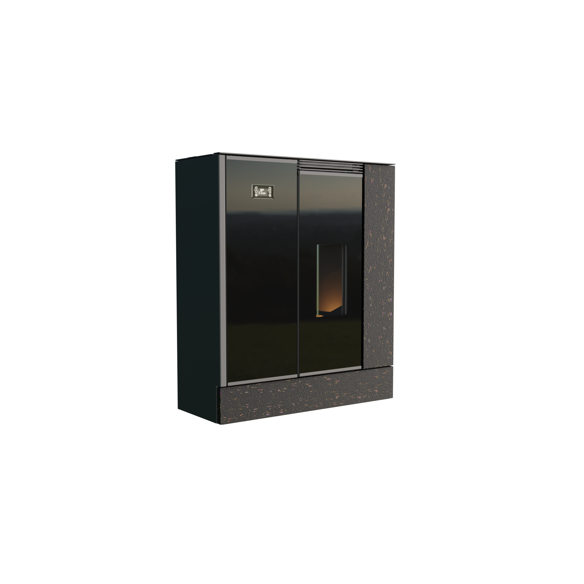 OPOP LP6 AQUA Sandstone - Pellet fireplace with water heat exchanger 6.9 kW