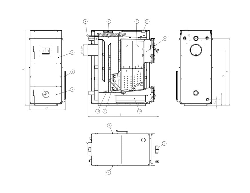 OPOP H526 - Пиролизен котел на дърва 26 kW