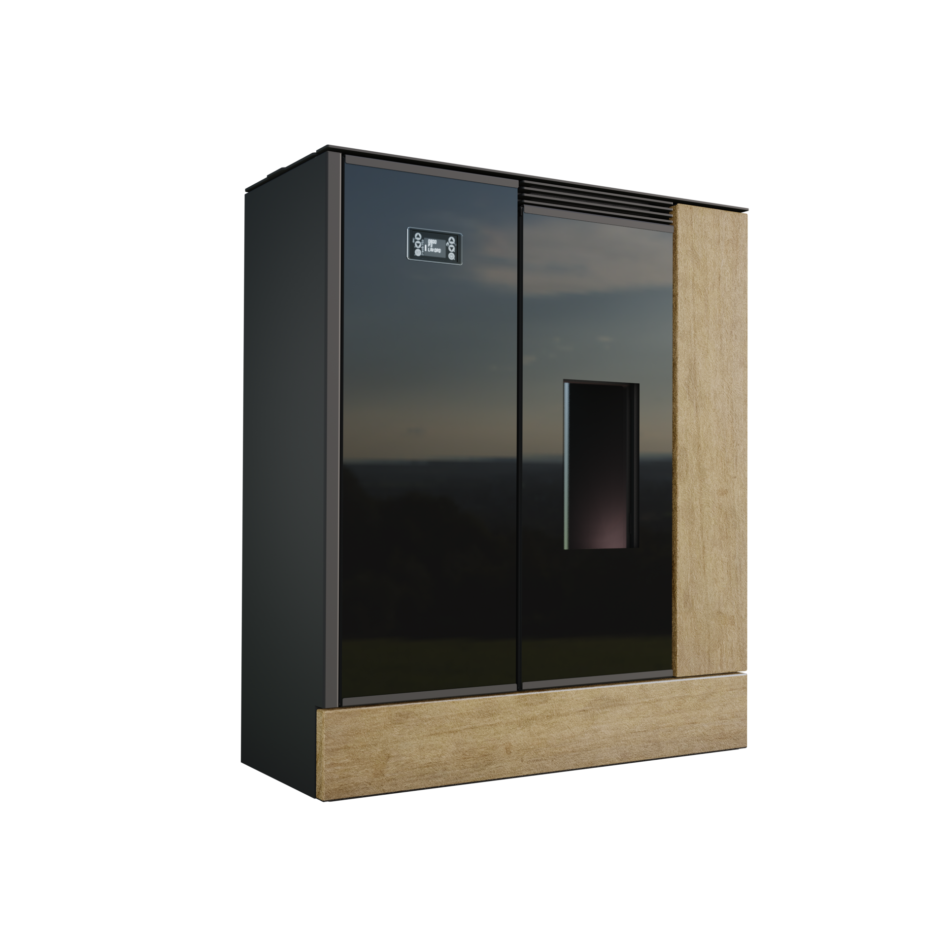 OPOP LP6 AQUA Sandstone - Pellet fireplace with water heat exchanger 6.9 kW