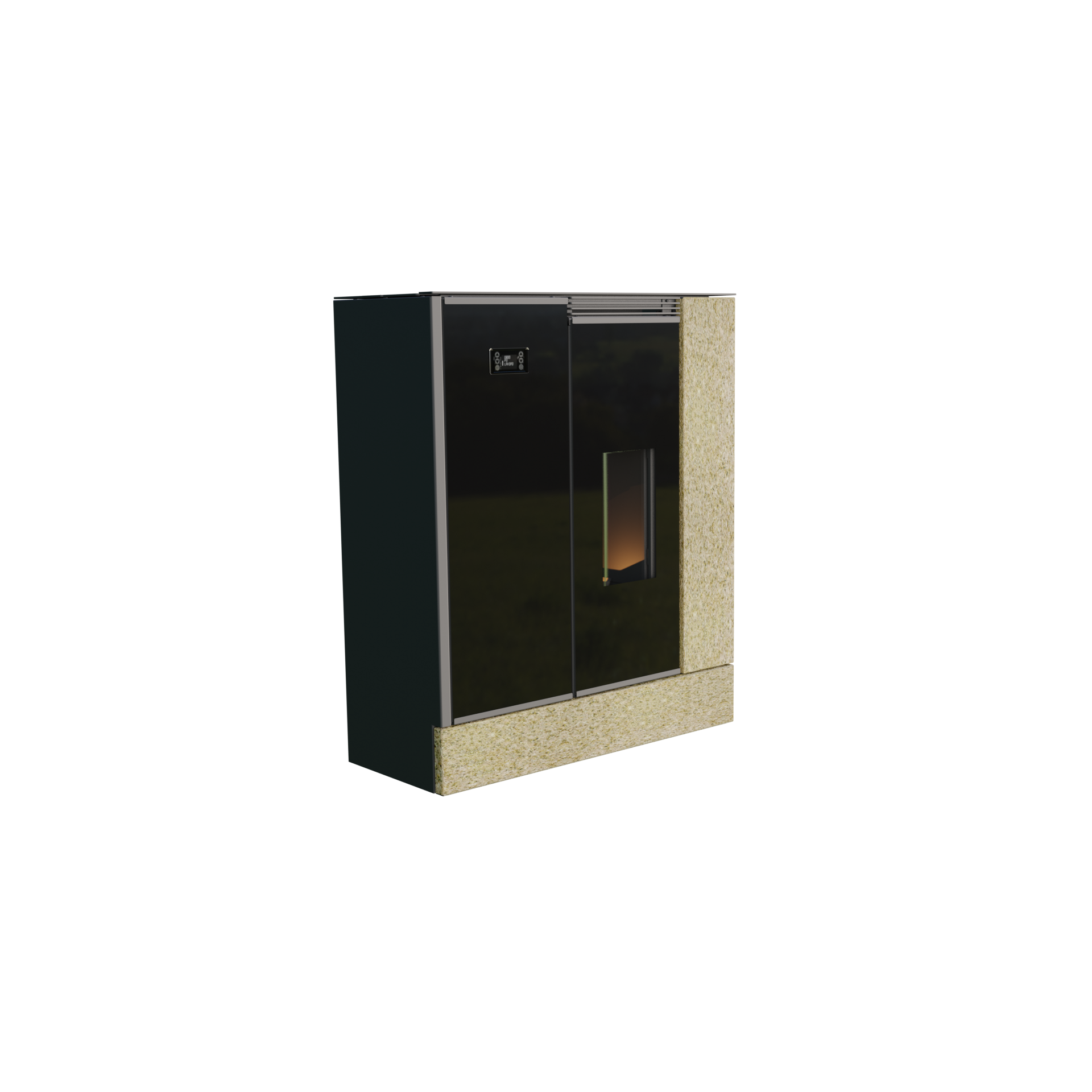 OPOP LP6 AQUA PLUS Serpentine - Pellet fireplace with hydraulic set 6.9 kW